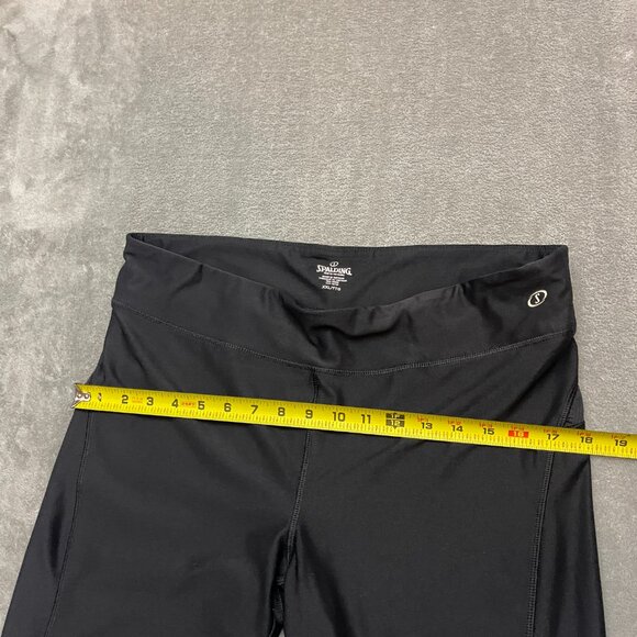 Women's SPALDING Yoga Active Leggings High Waist Plus Size 2XL Black GRAY - Picture 6 of 10